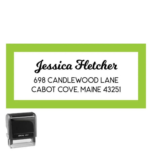 Personalized Address Stamp Candlewood Rectangle - Creative Rubber Stamps