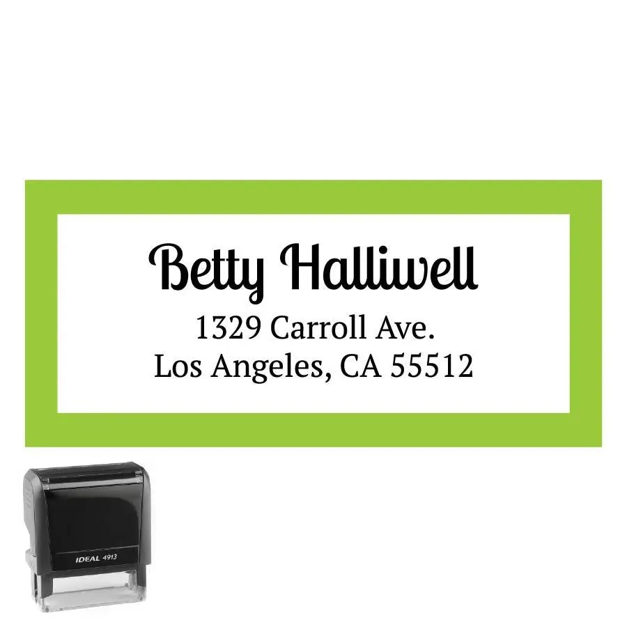 Personalized Address Stamp Carroll Rectangle - Creative Rubber Stamps