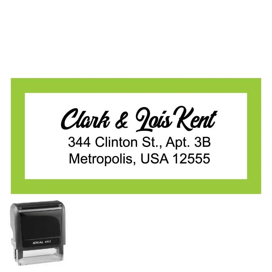 Personalized Address Stamp Clinton Rectangle - Creative Rubber Stamps