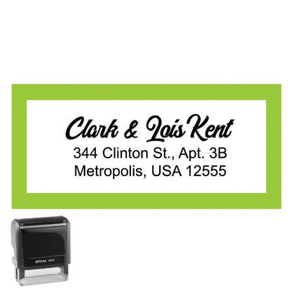 Personalized Address Stamp Clinton Rectangle - Creative Rubber Stamps