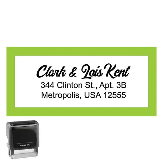 Personalized Address Stamp Clinton Rectangle - Creative Rubber Stamps