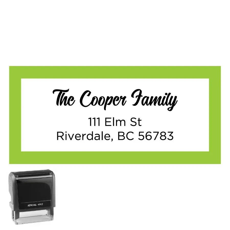 Personalized Address Stamp Elm Rectangle - Creative Rubber Stamps