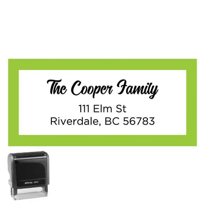 Personalized Address Stamp Elm Rectangle - Creative Rubber Stamps