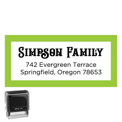 Personalized Address Stamp Evergreen Rectangle - Creative Rubber Stamps