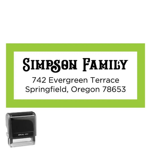 Personalized Address Stamp Evergreen Rectangle - Creative Rubber Stamps