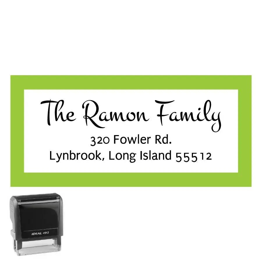 Personalized Address Stamp Fowler Rectangle - Creative Rubber Stamps