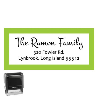 Personalized Address Stamp Fowler Rectangle - Creative Rubber Stamps