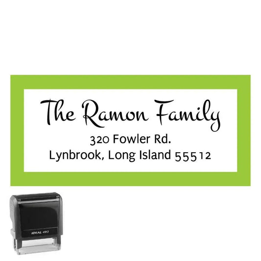 Personalized Address Stamp Fowler Rectangle - Creative Rubber Stamps