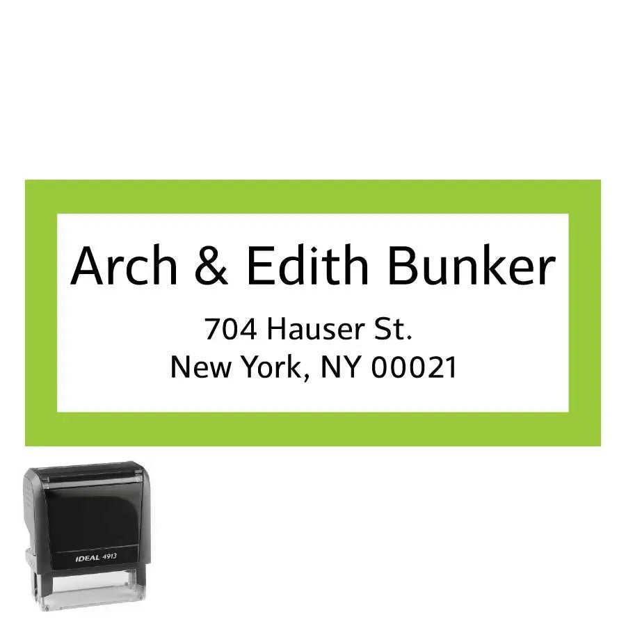 Personalized Address Stamp Hauser Rectangle - Creative Rubber Stamps