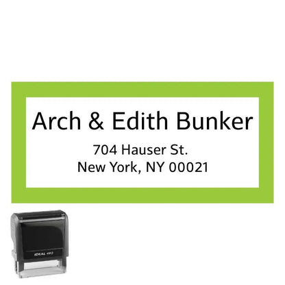 Personalized Address Stamp Hauser Rectangle - Creative Rubber Stamps