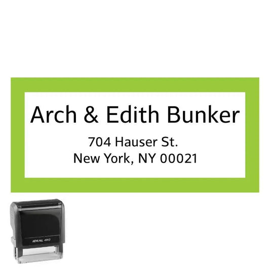 Personalized Address Stamp Hauser Rectangle - Creative Rubber Stamps