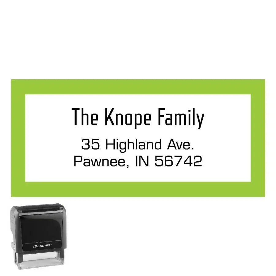 Personalized Address Stamp Highland Rectangle - Creative Rubber Stamps