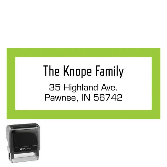Personalized Address Stamp Highland Rectangle - Creative Rubber Stamps
