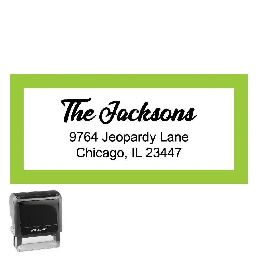 Personalized Address Stamp Jacksons Rectangle - Creative Rubber Stamps