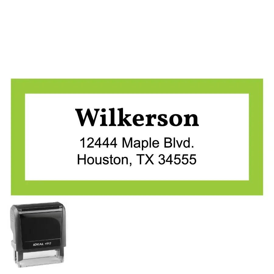 Personalized Address Stamp Maple Rectangle - Creative Rubber Stamps