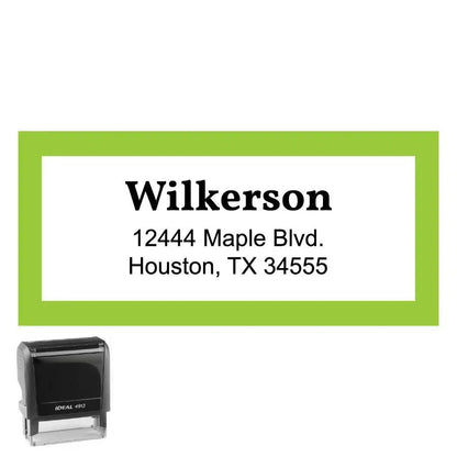 Personalized Address Stamp Maple Rectangle - Creative Rubber Stamps