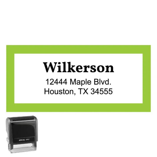 Personalized Address Stamp Maple Rectangle - Creative Rubber Stamps