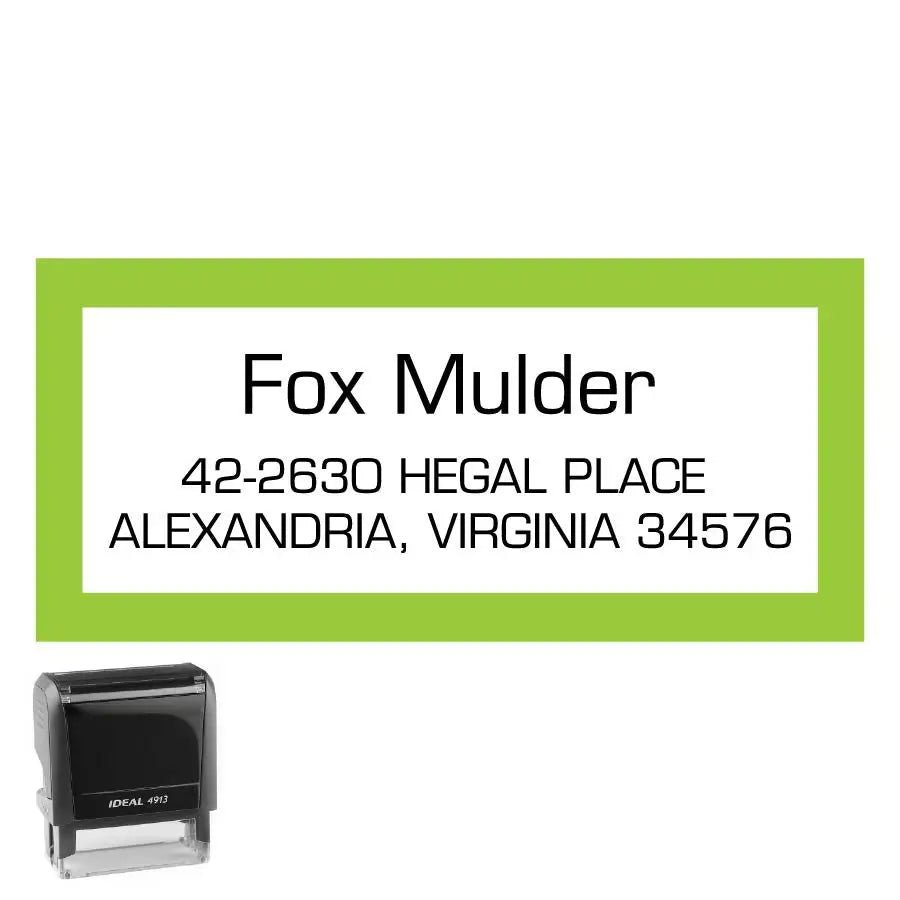 Personalized Address Stamp Mulder Rectangle - Creative Rubber Stamps