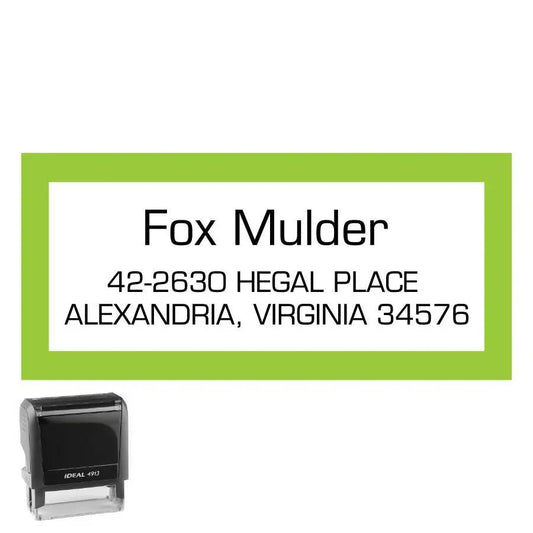 Personalized Address Stamp Mulder Rectangle - Creative Rubber Stamps