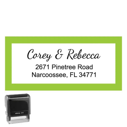 Personalized Address Stamp Pinetree Rectangle - Creative Rubber Stamps