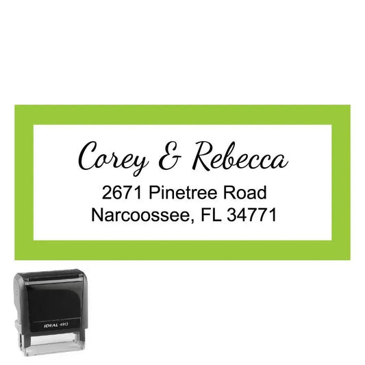 Personalized Address Stamp Pinetree Rectangle - Creative Rubber Stamps