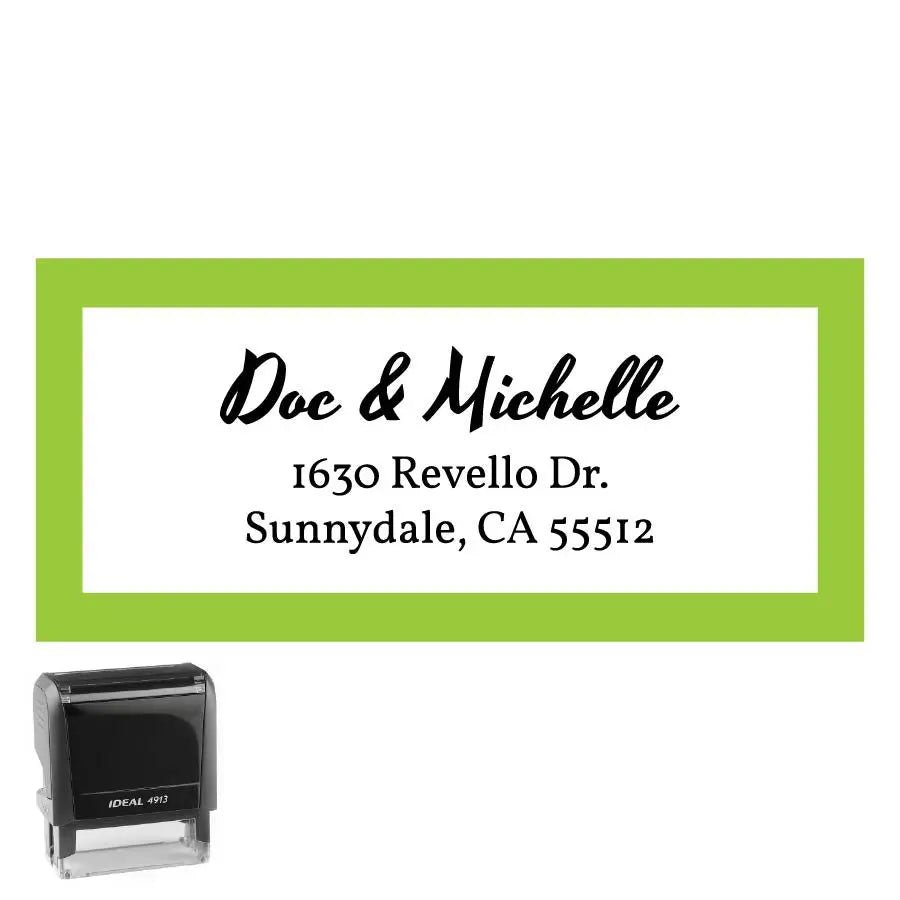 Personalized Address Stamp Revello Rectangle - Creative Rubber Stamps