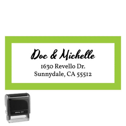 Personalized Address Stamp Revello Rectangle - Creative Rubber Stamps