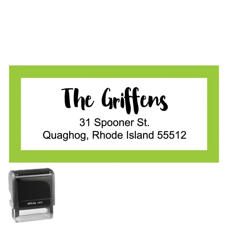 Personalized Address Stamp Spooner Rectangle - Creative Rubber Stamps