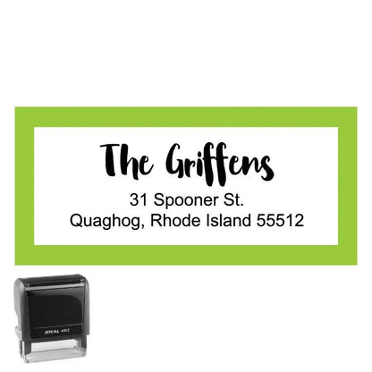 Personalized Address Stamp Spooner Rectangle - Creative Rubber Stamps
