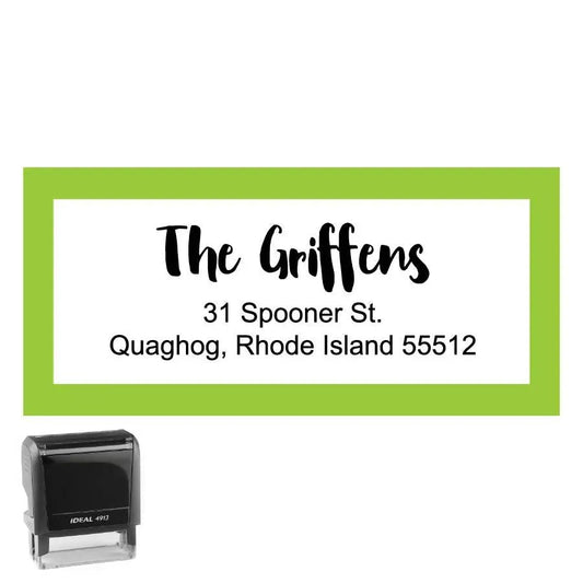 Personalized Address Stamp Spooner Rectangle - Creative Rubber Stamps