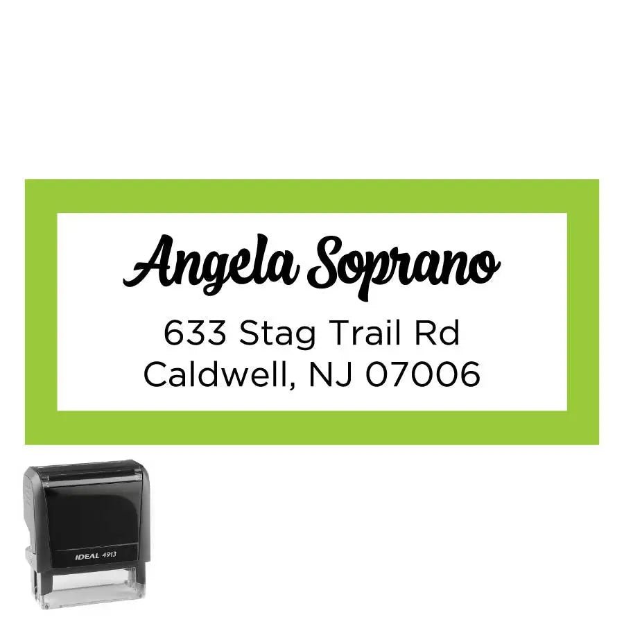 Personalized Address Stamp Stag Rectangle - Creative Rubber Stamps