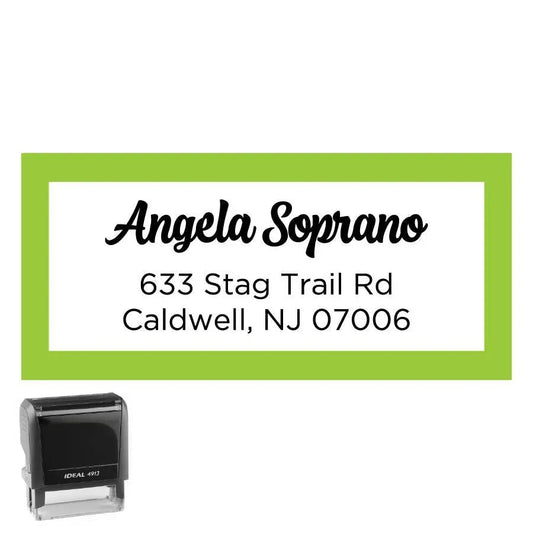 Personalized Address Stamp Stag Rectangle - Creative Rubber Stamps