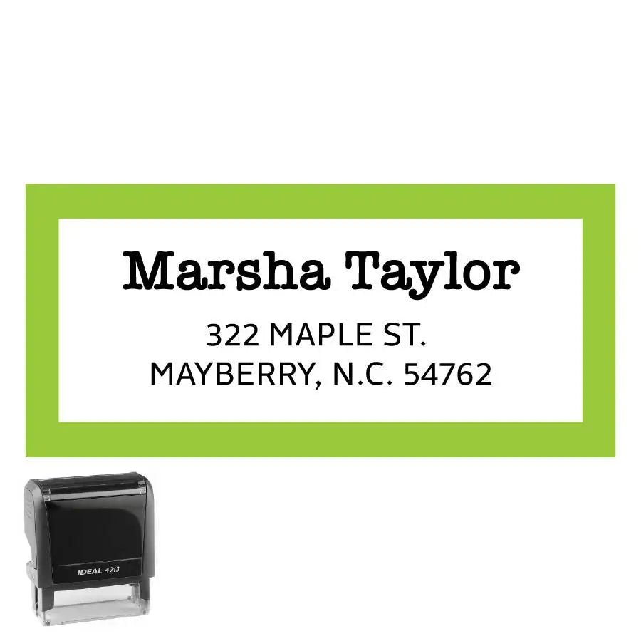 Personalized Address Stamp Taylor Rectangle - Creative Rubber Stamps