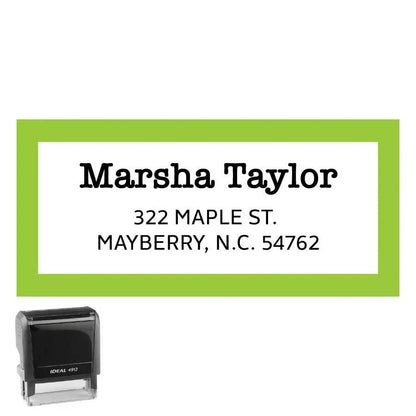 Personalized Address Stamp Taylor Rectangle - Creative Rubber Stamps