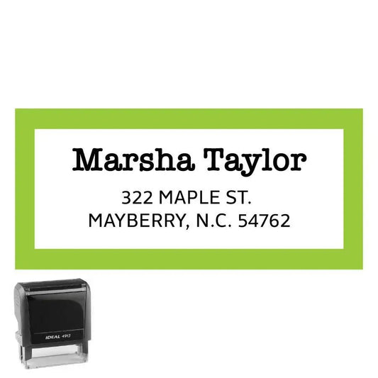 Personalized Address Stamp Taylor Rectangle - Creative Rubber Stamps