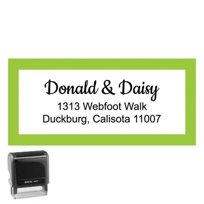 Personalized Address Stamp Webfoot Rectangle - Creative Rubber Stamps