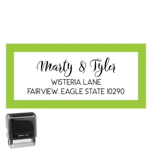 Personalized Address Stamp Wisteria Rectangle - Creative Rubber Stamps