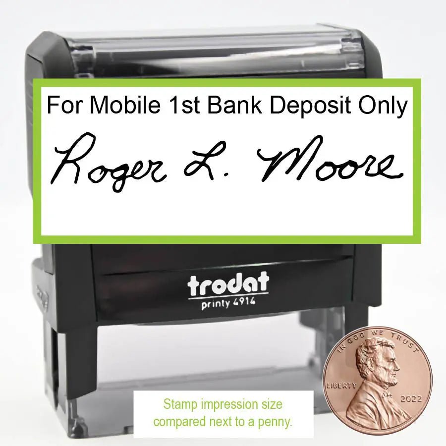 Signature Stamp Large Name Top Trodat Printy 4914 Self - Inking Stamp - Creative Rubber Stamps