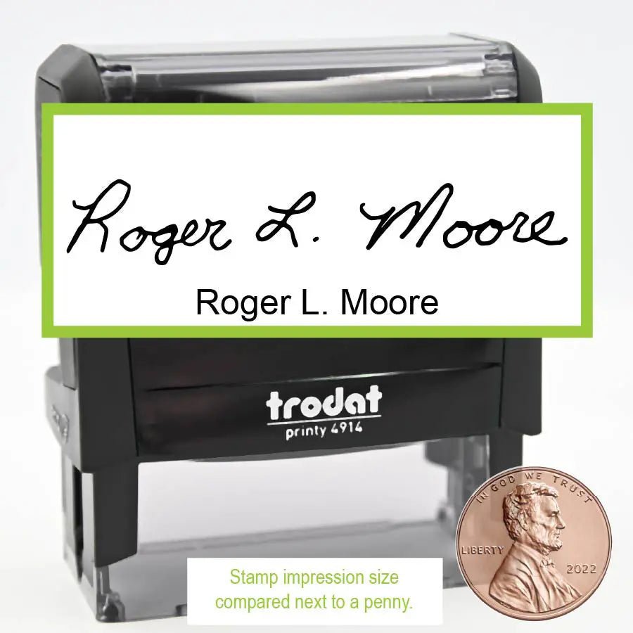 Signature Stamp Large Name Trodat Printy 4914 Self - Inking Stamp - Creative Rubber Stamps