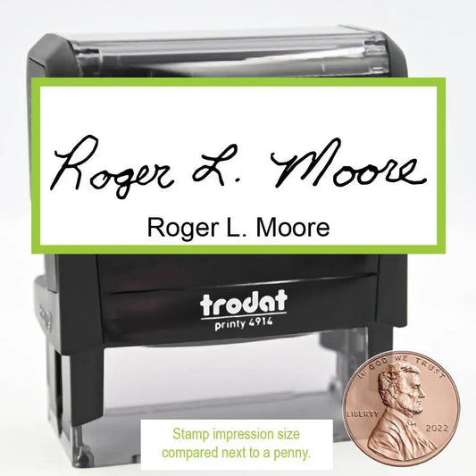 Signature Stamp Large Name Trodat Printy 4914 Self - Inking Stamp - Creative Rubber Stamps