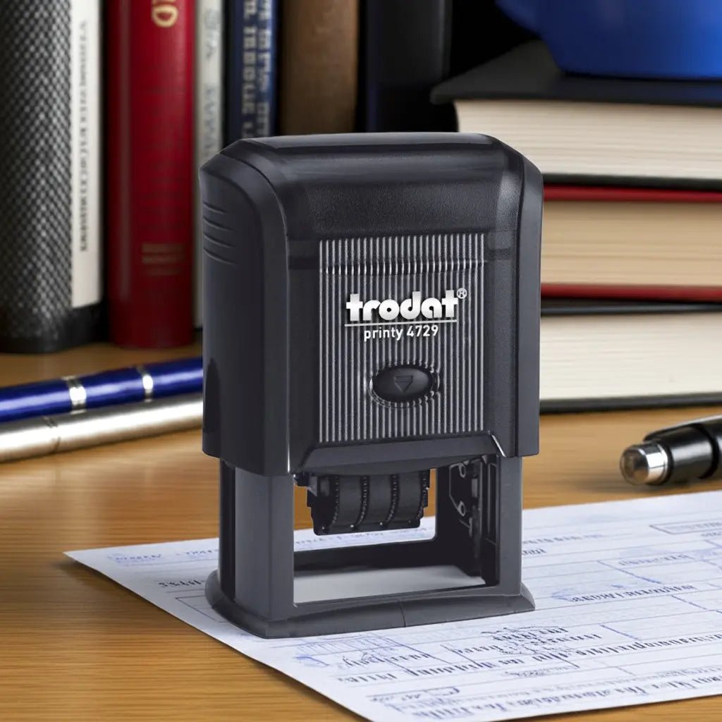 Signature Stamp Trodat Printy 4729 Dater Self - Inking Stamp - Creative Rubber Stamps