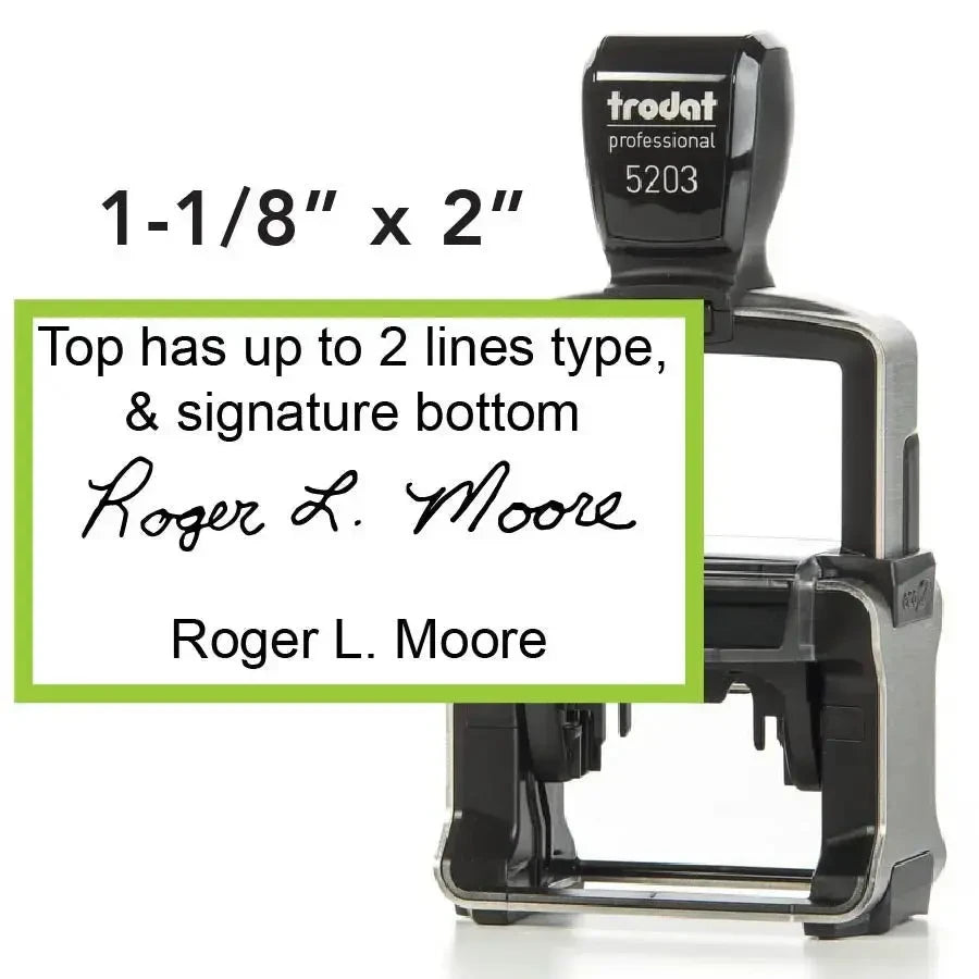 Self-inking Stamp COMPLETED With Underlines - Green Ink Office Stamp ...