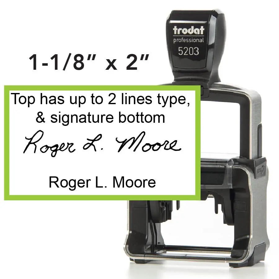 Signature Stamp Trodat Professional 5203 Self - Inking Stamp - Creative Rubber Stamps