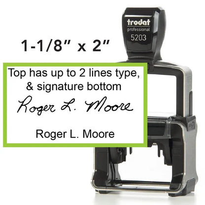 Signature Stamp Trodat Professional 5203 Self - Inking Stamp - Creative Rubber Stamps
