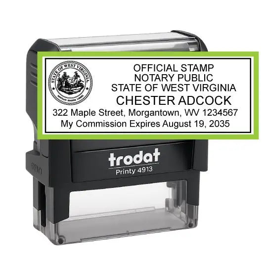 West Virginia Notary Public Self-Inking Stamp - Creative Rubber Stamps