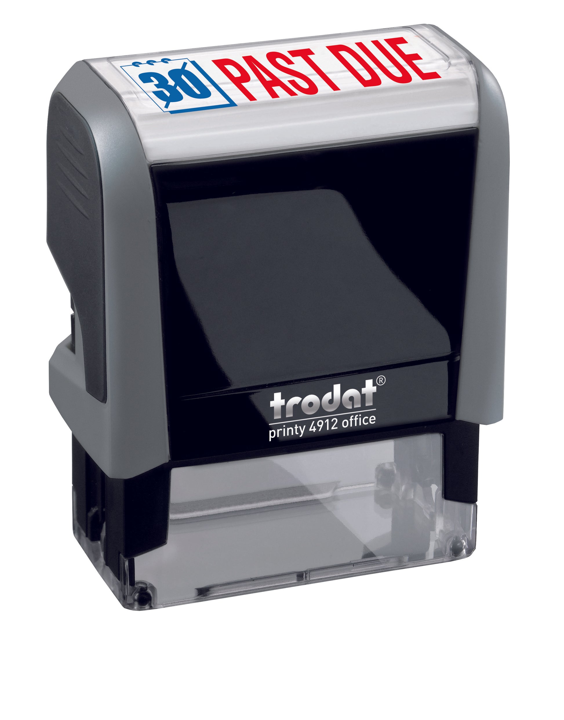 Trodat PAST DUE Ideal 4912 Custom Self-Inking Rubber Stamp Left Angle