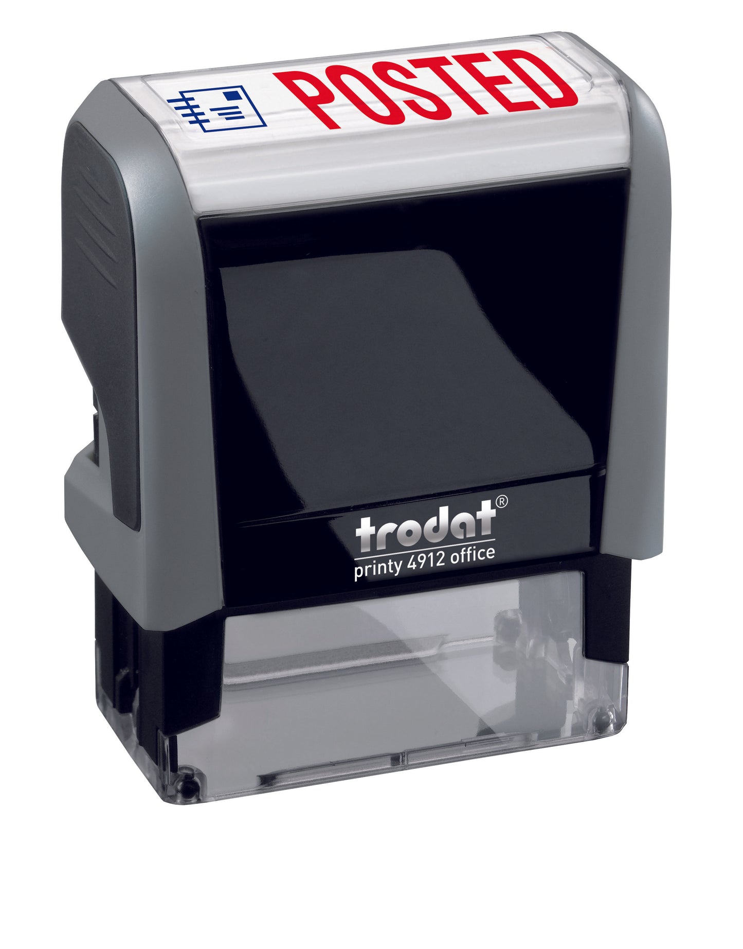 Trodat POSTED Ideal 4912 Custom Self-Inking Rubber Stamp Left Angle