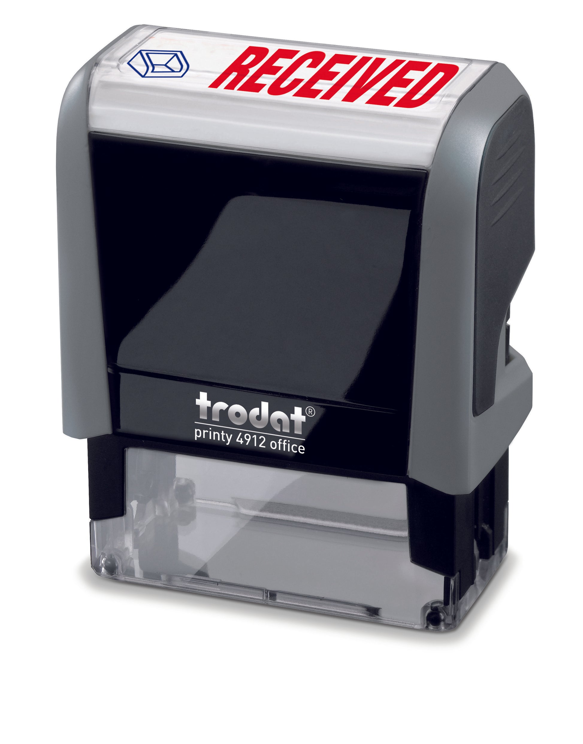 Trodat RECEIVED Ideal 4912 Custom Self-Inking Rubber Stamp Right Angle
