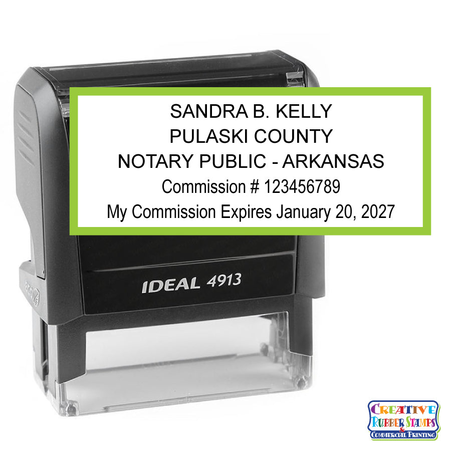 Arkansas Notary Public Rubber Stamp