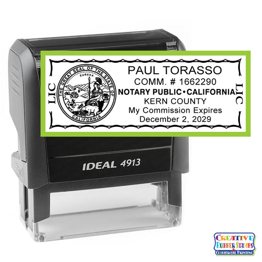 Notary Public California Rubber Stamp